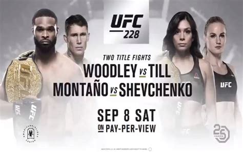 UFC 228 Fight Card Details