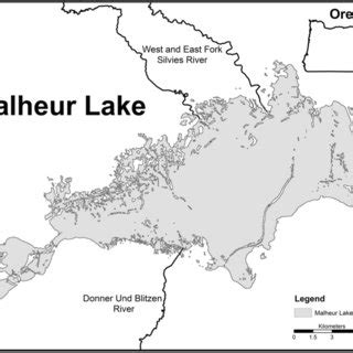 Map of Malheur Lake, located within the Malheur National Wildlife... | Download Scientific Diagram