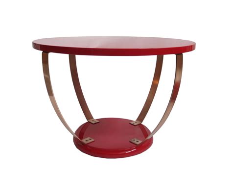 Red Lacquer American Art Deco Coffee Table | Modernism
