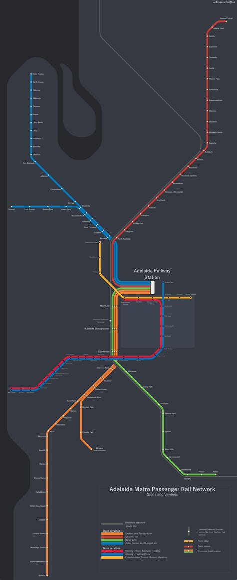 Adelaide Rail Map