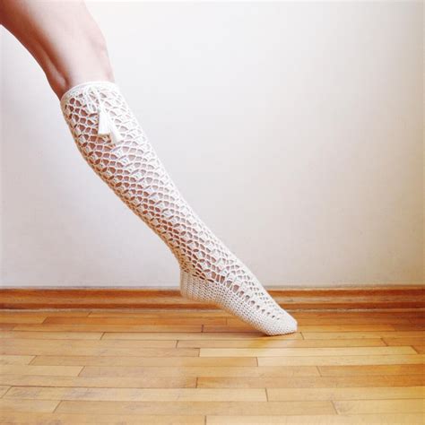 Fine lace socks Crochet pattern by Ana D