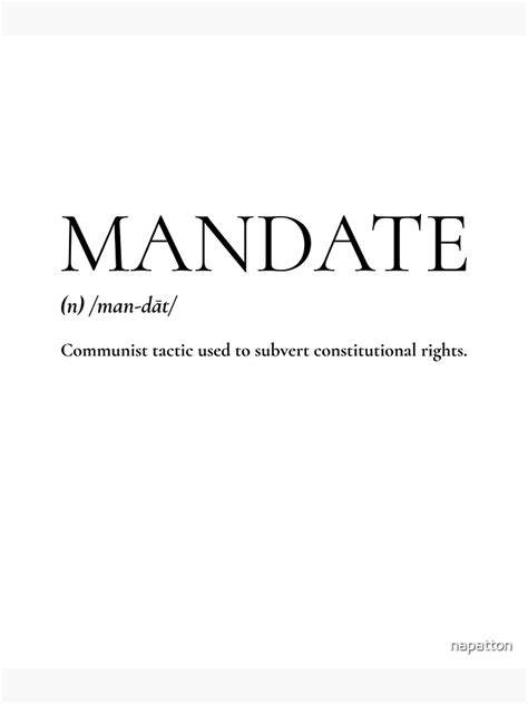 "Sarcastic Mandate Definition" Poster for Sale by napatton | Redbubble