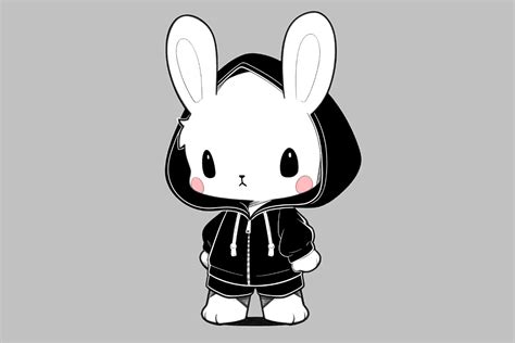 Cute Anime Manga Cool Kawaii Bunny Clipa Graphic by DenizDigital ...