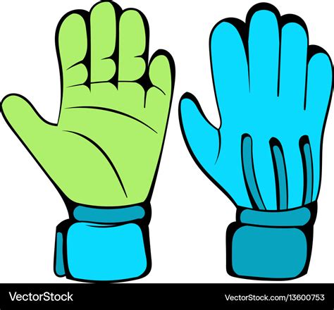 Protective soccer gloves icon icon cartoon Vector Image