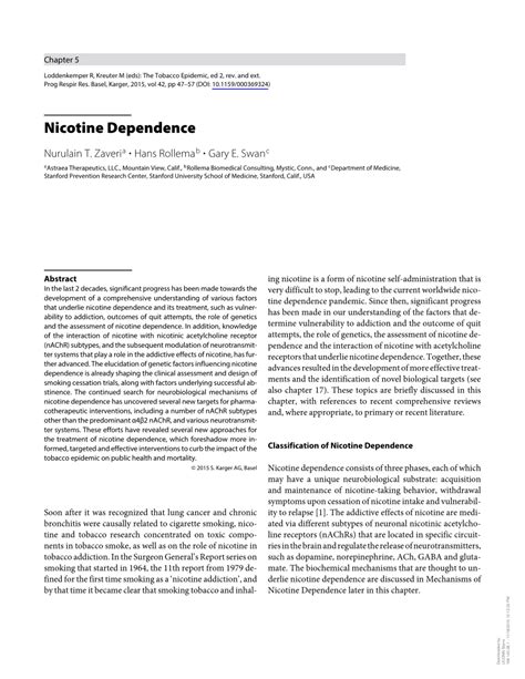 (PDF) Nicotine Dependence