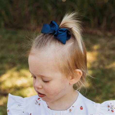 Navy Baby & Toddler Bow Hair Clip | Snuggle Hunny