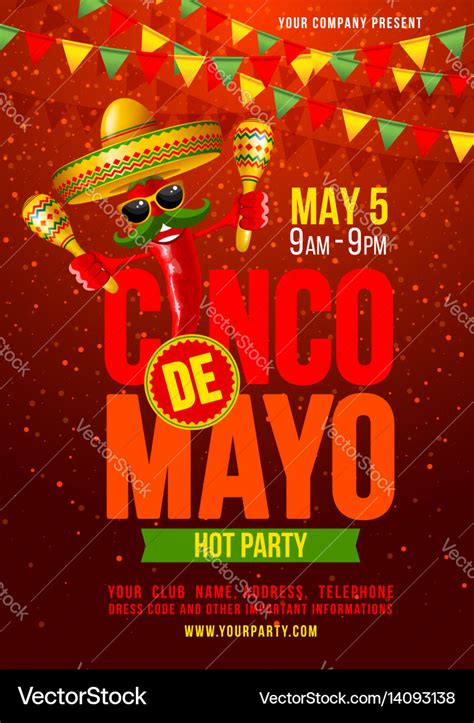 Cinco de mayo poster Royalty Free Vector Image