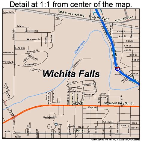 Wichita Falls Texas Street Map 4879000