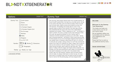 TYPOBLOGGER: Dummy Text Generator