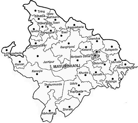 Mayurbhanj District | Mayurbhanj District Map