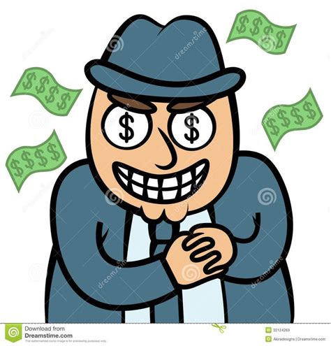 Evil Money Hungry Man In Suit Stock Vector - Image: 32124269 | Cartoons vector, Income tax ...