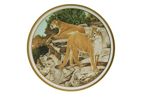 Lenox American Wildlife Plate Mountain Lions July in Nevada | Etsy