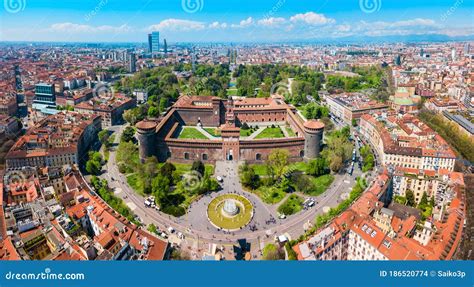 Sforza Castle in Milan, Italy Stock Photo - Image of sforza, palace ...