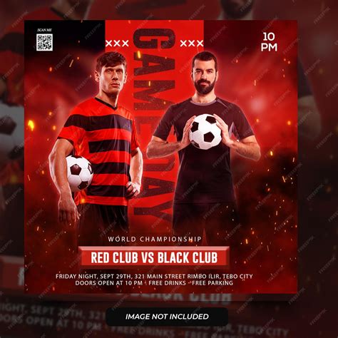 Premium PSD | Game day football social media banner