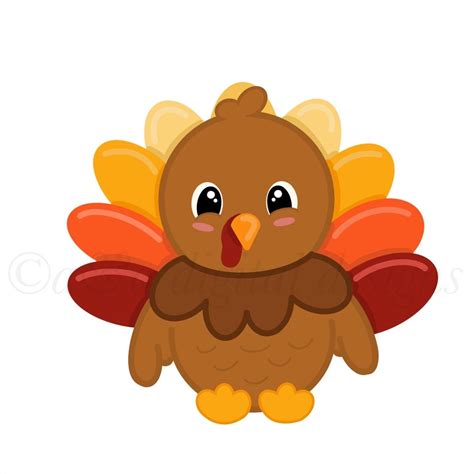 Cute Turkey Instant Digital Download, Thanksgiving, Turkey, Autumn ...