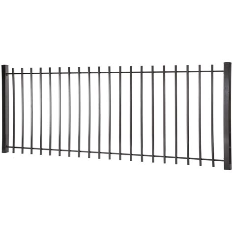 Shop Kent Black Steel Decorative Fence Panel (Common: 4-ft x 8-ft; Actual: 3.95-ft x 7.97-ft) at ...