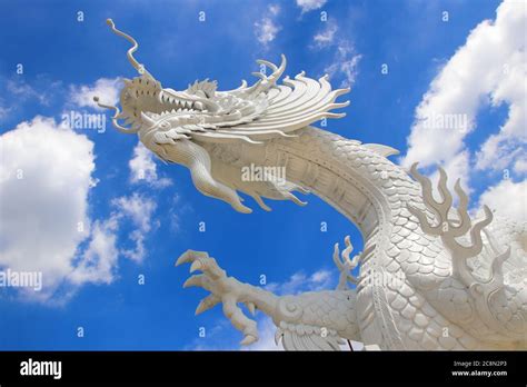 white dragon in chinese temple with beautiful sky background Stock Photo - Alamy