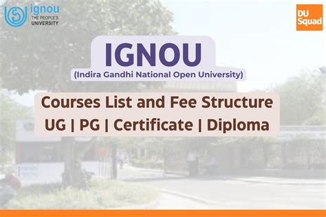 IGNOU Courses List and Fee Structure 2023 | IGNOU Admission