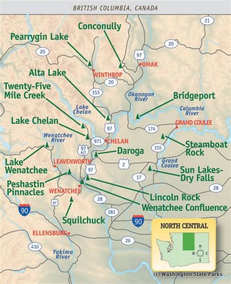 Washington State Campgrounds Map - Printable Map