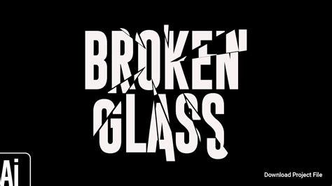 Create Broken Glass Typography in Adobe Illustrator - YouTube