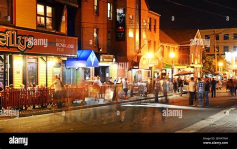 George street Nightlife in St John's, Newfoundland, Canada Stock Photo ...