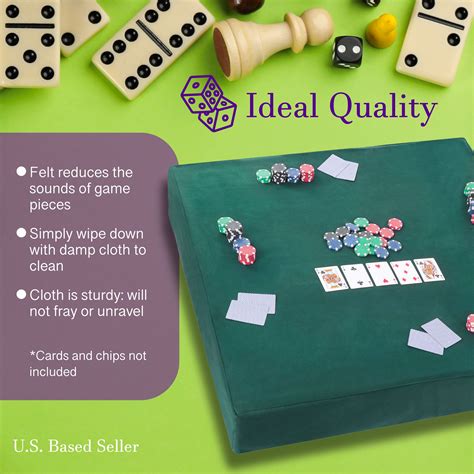 Jigitz Fitted Game Table Cover Green - Poker Felt Table Cover 34in x ...