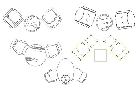 Table Chair Cad Blocks