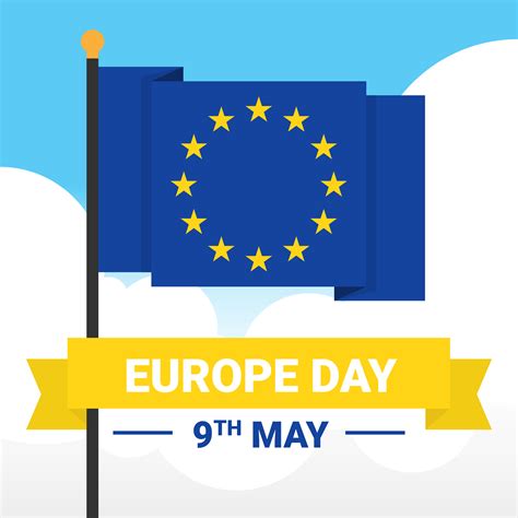 Happy Europe Day Flag Vector Template 206009 Vector Art at Vecteezy