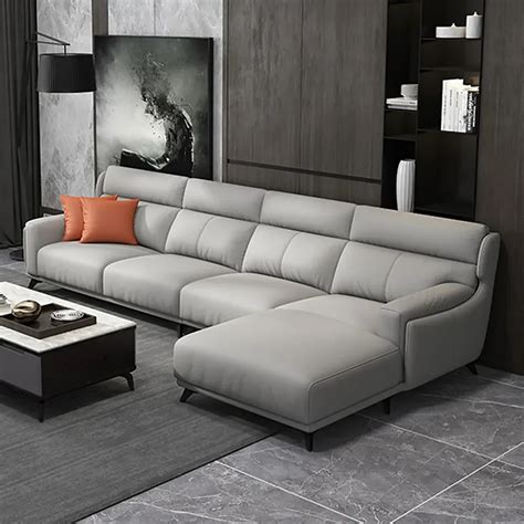 Faux Leather Sectional Sofa | Baci Living Room