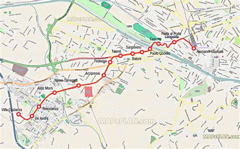 Florence Italy Tram Map