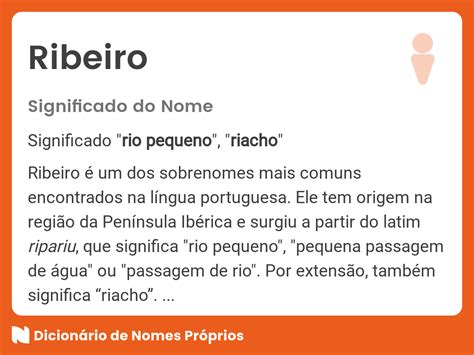 Significado do nome Ribeiro - Dicionário de Nomes Próprios