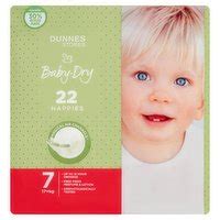Dunnes Stores Baby-Dry 22 Nappies 7 17+kg - Dunnes Stores
