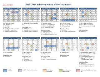 Hanover Public Schools 2023-2024 Calendar Update 4/24/23 | Hanover ...