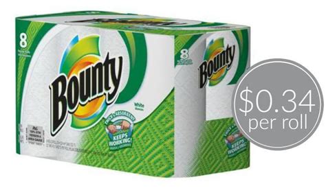 Bounty Paper Towels Coupon | $0.34 per Roll!