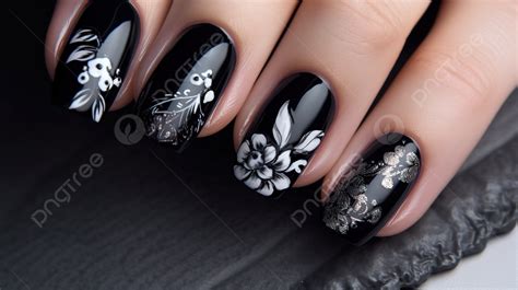 Black And White Flower Nail Art Design | Best Flower Site