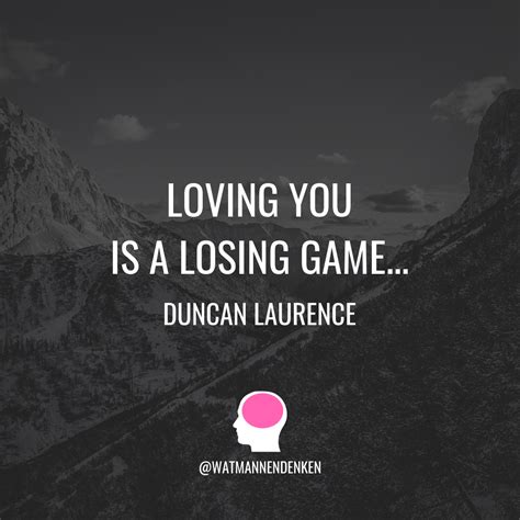 Loving you is a losing game...