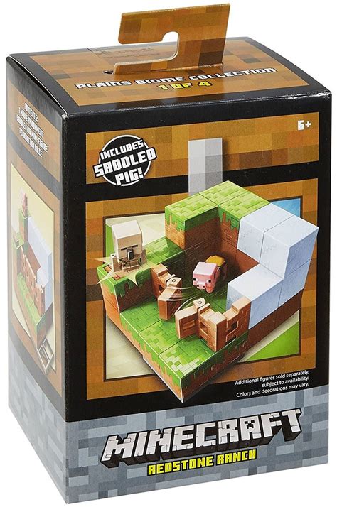 Minecraft Plains Biome Collection Redstone Ranch Mini Figure Environment Playset 1 of 4 Includes ...