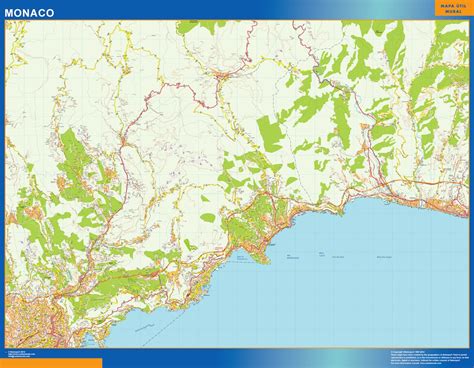 monaco wall map | Vector World Maps