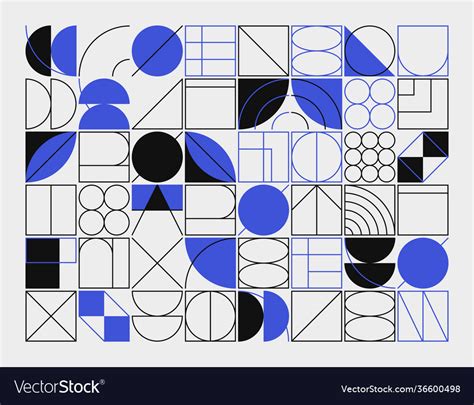 Line art shapes design geometric abstract Vector Image