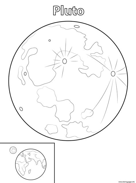 Pluto Planet Coloring page Printable