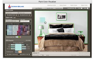 Sherwin Williams Color Visualizer is an amazing tool. Use pre-loaded interior or exterior scenes ...