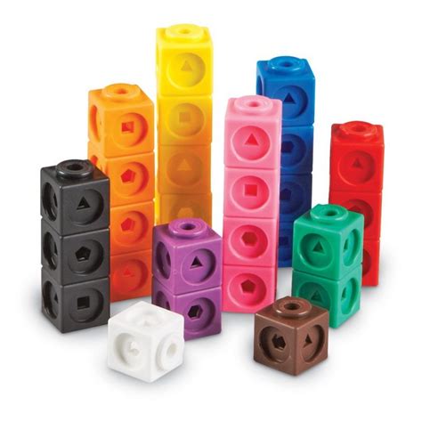 Learning Resources Mathlink Interlocking Linking Cubes (Set of 100 ...