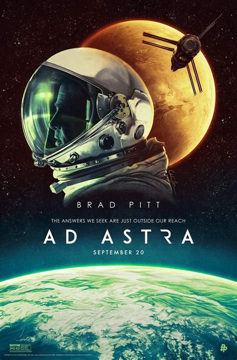 Ad Astra Movie Poster - Sci-fi Film Art