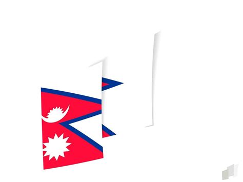 Nepal flag in an abstract ripped design. Modern design of the Nepal ...