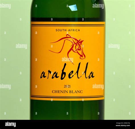 Wine label. Arabella. 2021 Chenin Blanc. South Africa Stock Photo - Alamy