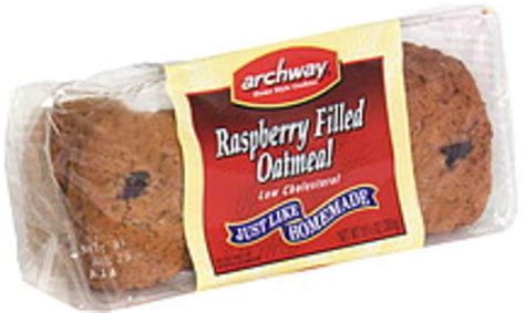 Archway Raspberry Filled Oatmeal Cookies - 10.5 oz, Nutrition ...