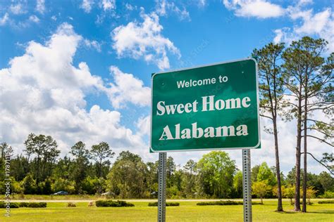 Welcome to Sweet Home Alabama Road Sign along Interstate 10 in ...