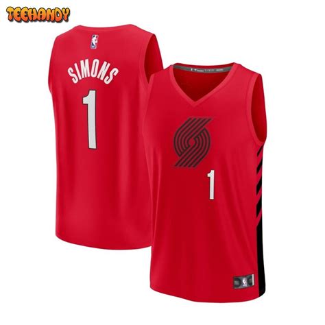 Anfernee Simons Portland Trail Blazers Fast Break Replica Player Jersey