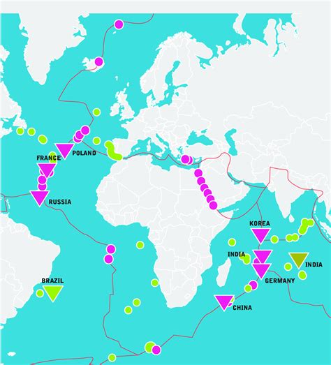 ISA exploration contracts Location of global seabed mineral resources ...