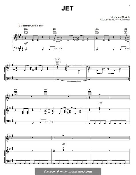 Jet (Wings) by L. McCartney, P. McCartney - sheet music on MusicaNeo